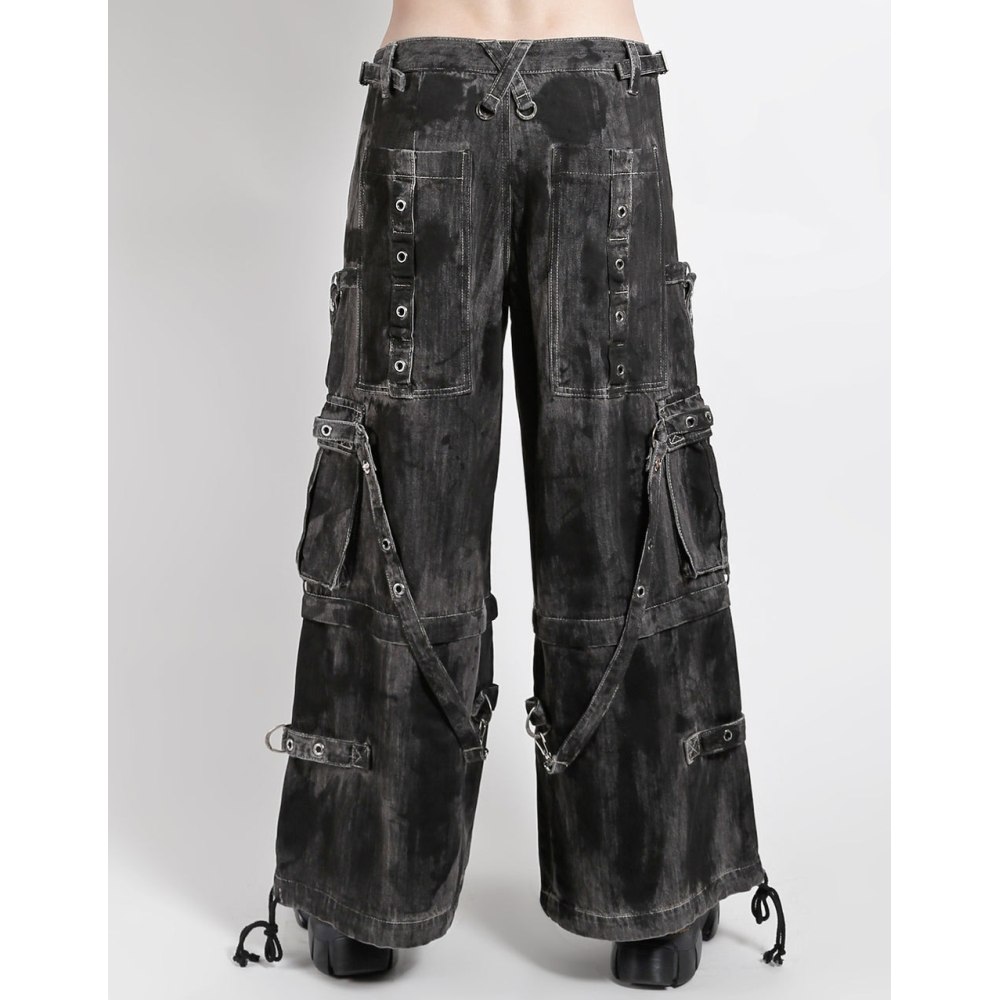 【大注目ブランド】TRIPP NYC BOOSTER STRAP PANT BLACK DENIM Tripp NYC Tripp NYC - Denim Strap Black Ink Wash Wide leg